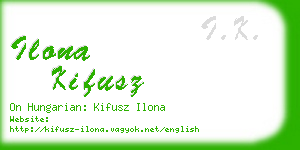 ilona kifusz business card